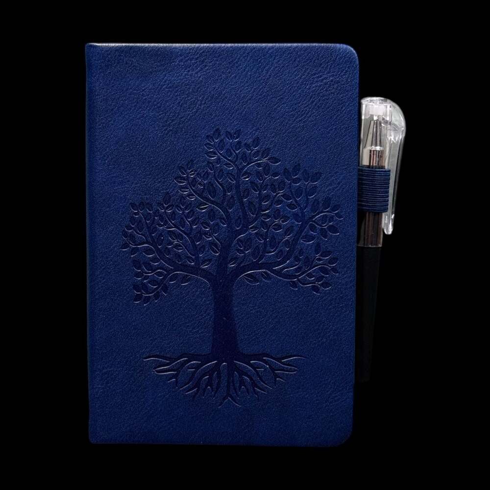 Royal Blue Tree of Life Embossed Small Hardcover Lined Journal with Pen - Picture 2 of 6